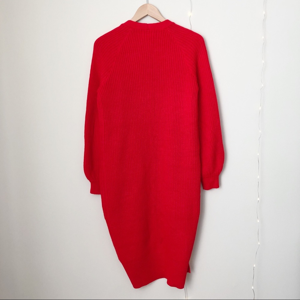 NWT Eggie Holiday Cozy Cardigan in Red - Picture 3 of 7